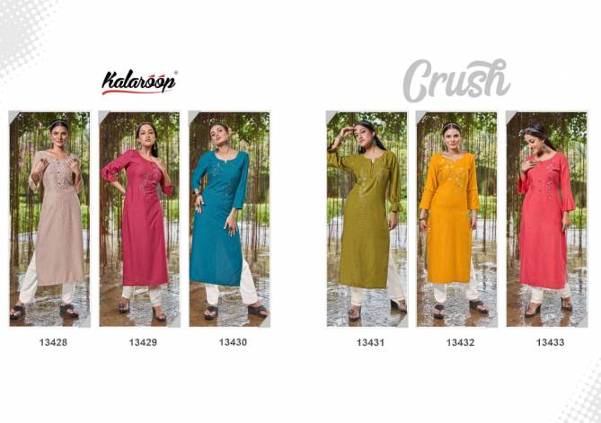 Kalaroop Crush Ethnic Wear Stylish Wholesale Designer Kurtis